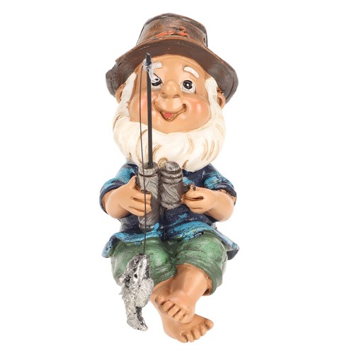 Funny fishing gnome sitter - sitter, uv