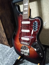 Squire Bass VI Six String Bass Sunburst Includes RARE Fender Tweed Gig Bag