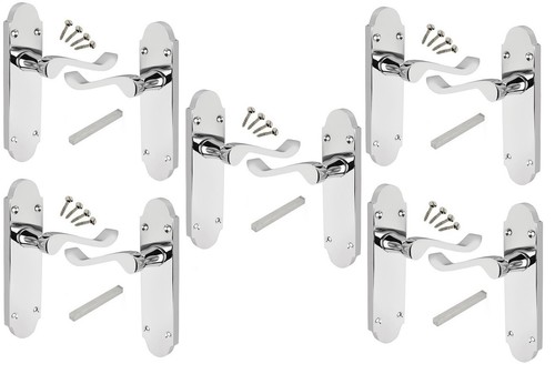 Door handles polished chrome - door,