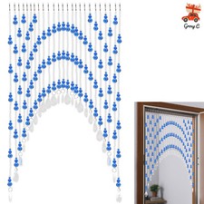 25 Strings Blue Crystal Beaded Curtain Garland for Arched Doorways