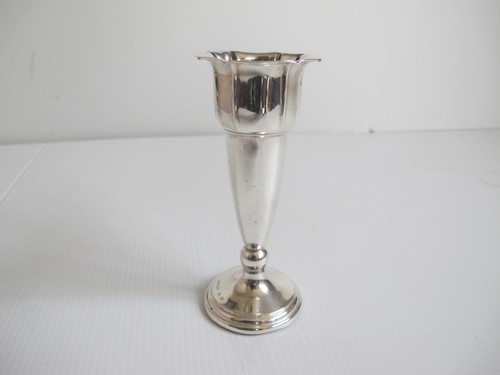 Norwegian silver fluted - , vase