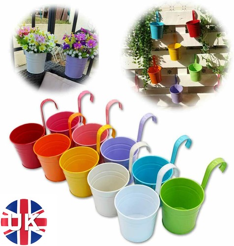 Set metal flower pot colour - set,