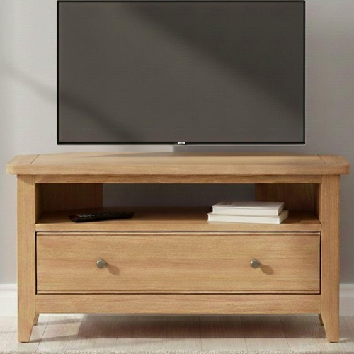 Solid oak corner cabinet - tv,