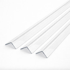 3 x Clear 1 Metre uPVC Plastic