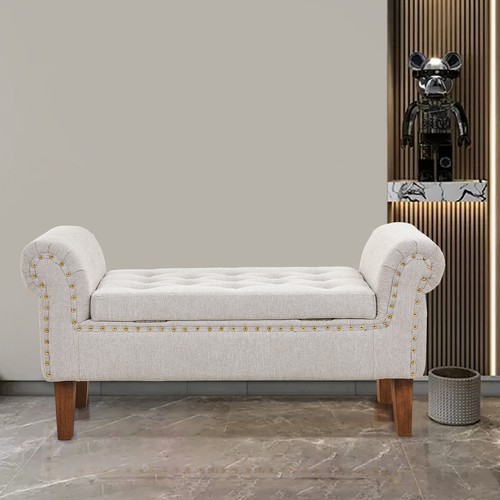 Upholstered bed end bench - bed,