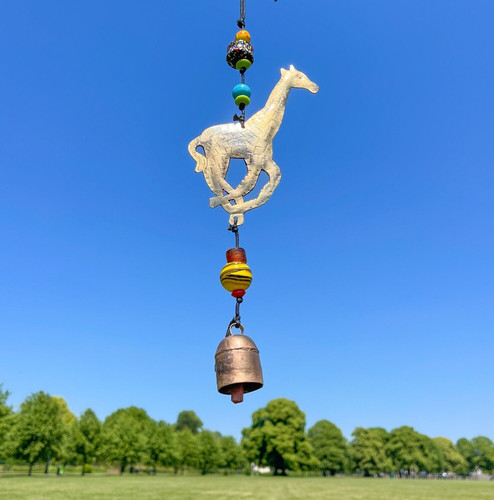 Giraffe iron wind chime with - giraffe,