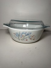 Vintage Pyrex Blue Iris Deep