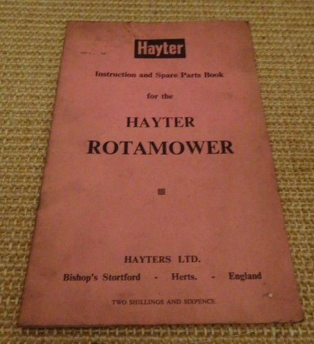 Hayter rotamower instruction - hayter,