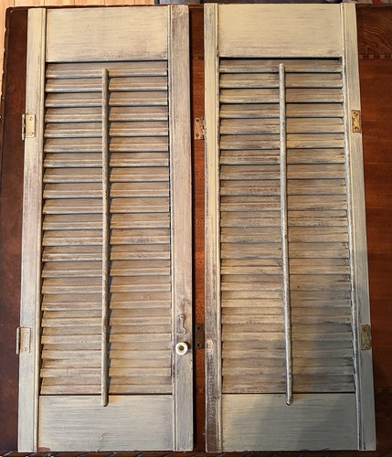 Vintage wooden window shutters - window,