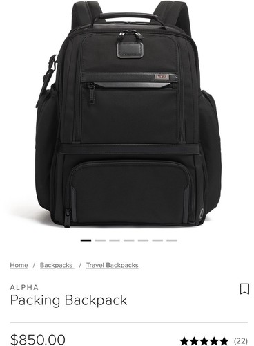Tumi alpha packing backpack - tumi,