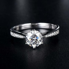 1.92 TCW Round Moissanite Six