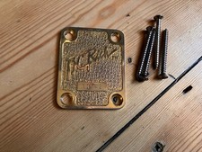 BC Rich Electric Guitar / Bass Gold Neckplate USA 1980s