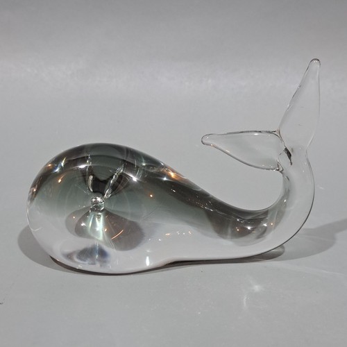 Murano art glass whale - glass,