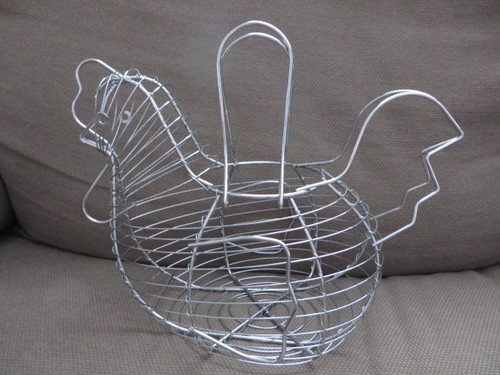 Metal wire chrome chicken - metal/wire, chicken/hen