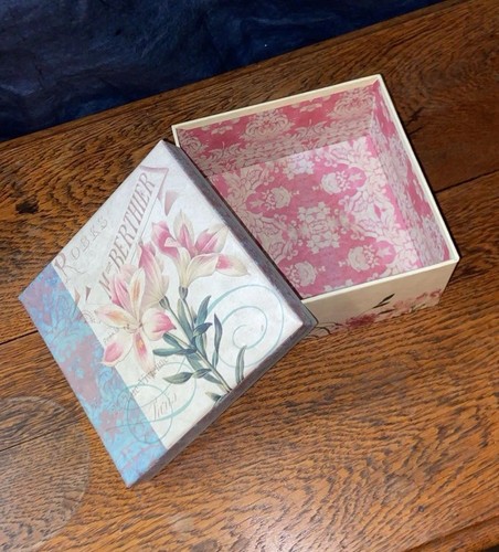 Vintage floral decor box with - vintage,