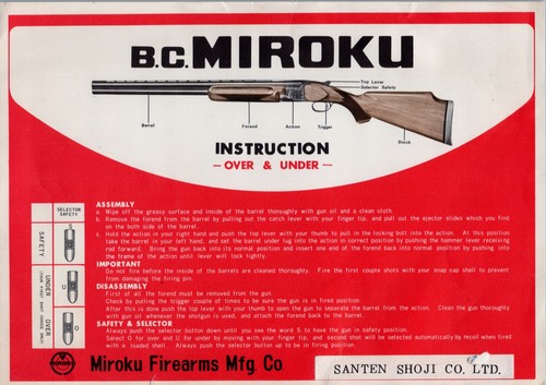 Miroku gun instruction - miroku,