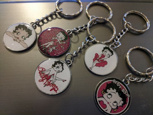 Betty boop enamel keyrings bag - betty,