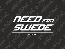 1x 20 cm need for Swede sticker decal for Volvo Saab tuning car car