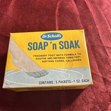 Dr. Scholls Soap 'n Soak Refreshing Footbath Softens Corns Calluses 5 Pack 1976
