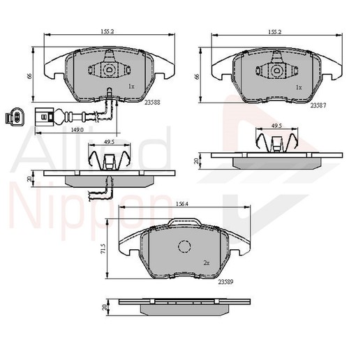 Brake pads set - brake, for