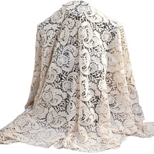 Italian designer ivory guipure lace fabric Cotton venetian lace