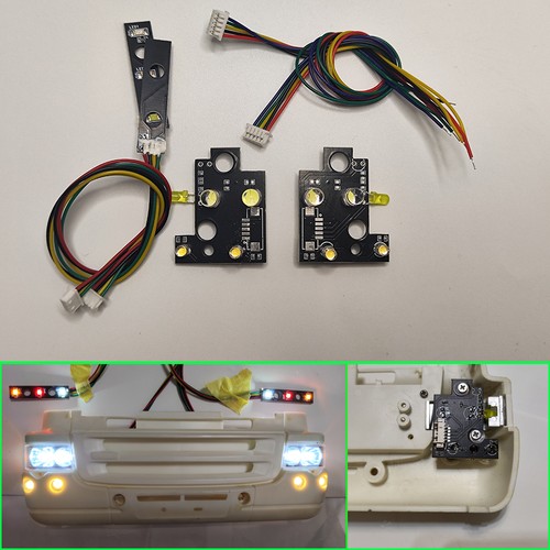 Led pcb headlights - pcb, rear