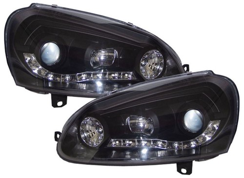 Golf mk5 black drl led - vw,