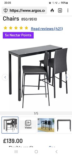 Black glass lido table and - black,