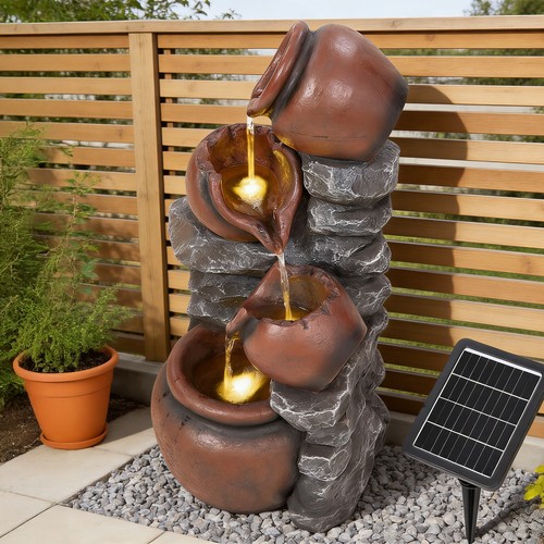 Garden water solar power - water,