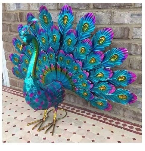 33cm metal peacock statue - 43*33cm,