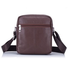 BULLCAPTAIN Men's Crossbody Bag Genuine Leather Messenger Bag Business Shouder
