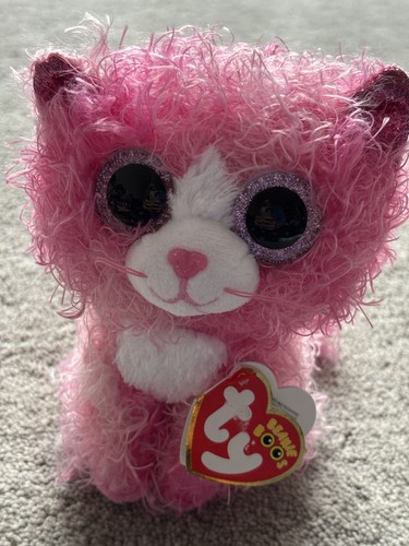 Beanie boo pink fluffy cat - ty,