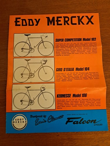 Vintage 1974 eddy merckx cycle - 1974,