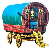 Bowtop Gypsy Caravan Clock -