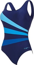 Zoggs Sandon Scoopback Swimsuit Blue Size 46