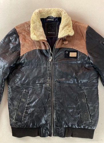 Redskins leather bomber jacket - leather,