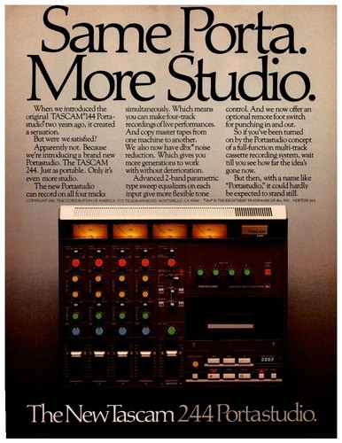 Tascam 244 portastudio print - 244,