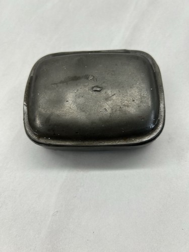 Antique pewter lidded box - antique,