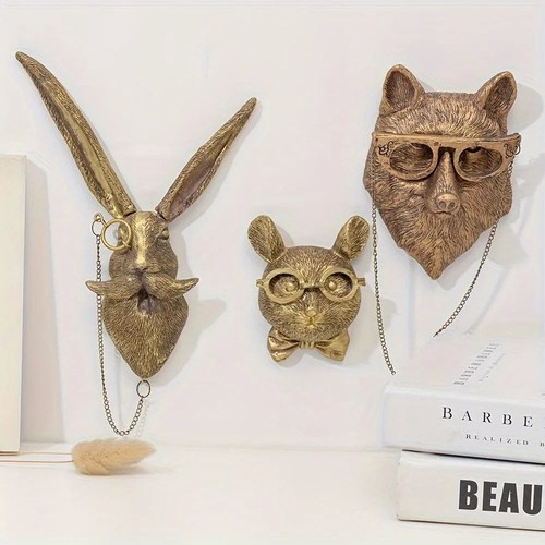 Animal heads wall decor faux - heads, decor,