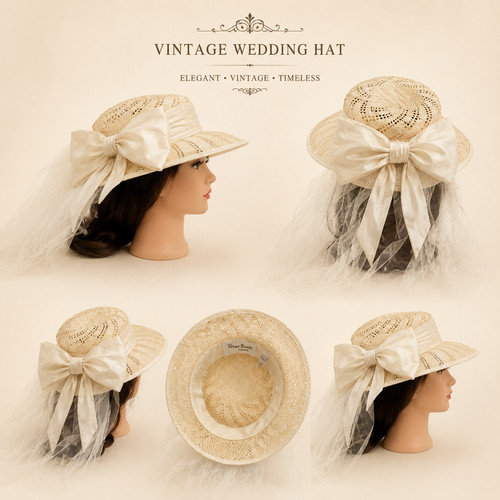 Vintage wedding hat - wedding,