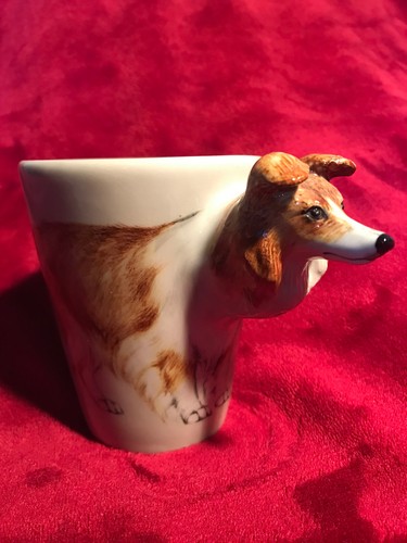 Vintage collie mug - mug, blue