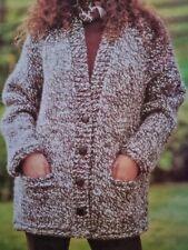 Ladies Easy Chunky Raglan Jacket/Cardigan/ Sizes 32-46 Knitting Pattern  (974)