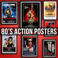 80s Classic Action Movie Cinema Posters Vintage Retro Wall Art A4 A3 A2