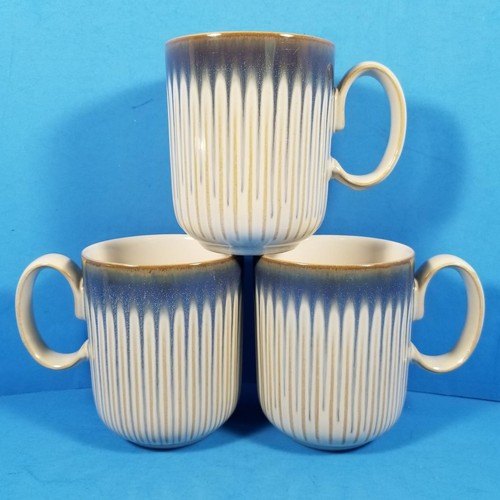 Denby linen fluted mug set - 3,