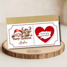 Personalised Christmas Surprise Ticket Scratch Card Reveal Spa Holiday Concert