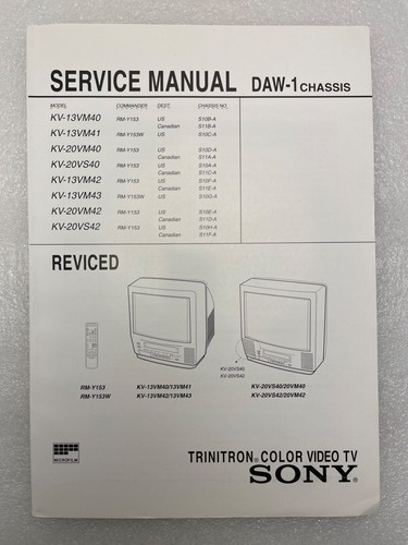 Sony kv13 kv20 daw original - kv13, daw-1