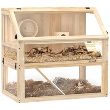 PawHut Wooden Hamster Cage w/