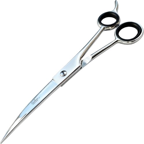 Curved dog grooming scissors - curved,