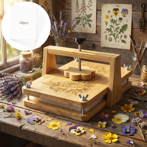 Large wooden flower press - flower, kit