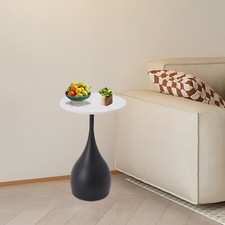 End Table Round Freestanding Sofa Side Table for Indoor Small Spaces Modern